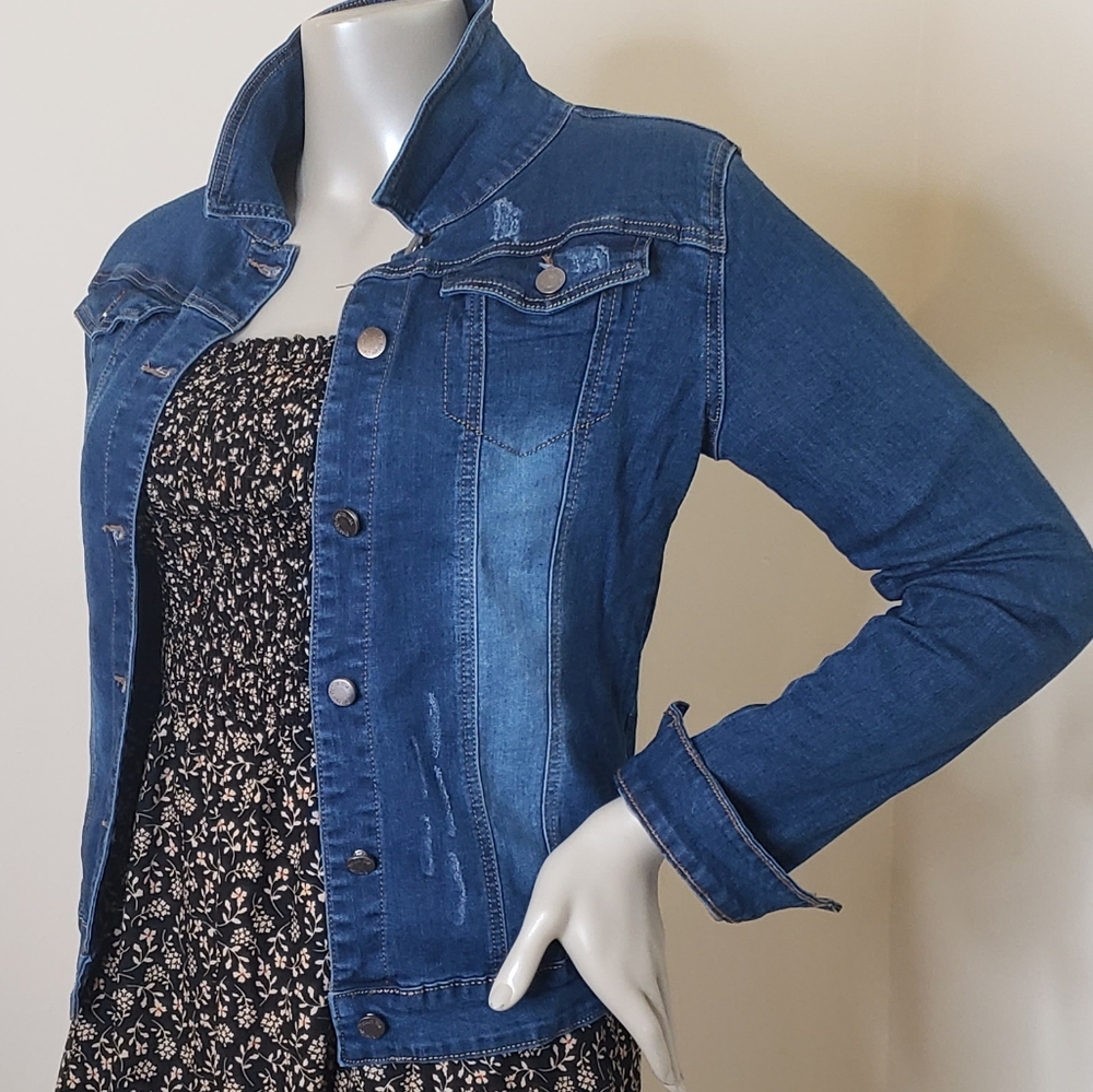 Prestige Denim Distressed Jean Jacket